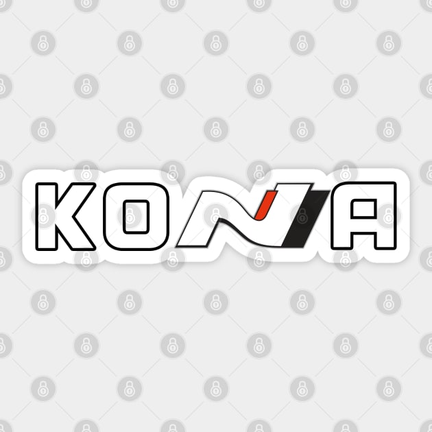 Kona N (Smaller) transparent Sticker by CarEnthusast